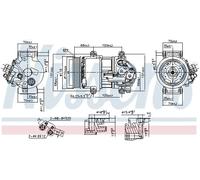 NISSENS Aircon Compressor 890078 for MERCEDES-BENZ A-SERIES W169 (2005) A150 1.5