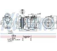 Air conditioning compressor R 134a PAG 46 890166 NISSENS for TOYOTA PICNIC