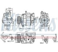 Air conditioning compressor R 134a PAG 46 890173 NISSENS for VW MULTIVAN Mk V