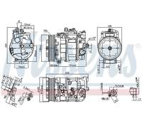Air conditioning compressor R 134a PAG 46 890294 NISSENS for PORSCHE CAYENNE