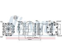 Air conditioning compressor R 134a PAG 46 89040 NISSENS for VW SEAT FORD