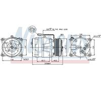 Air conditioning compressor R 134a PAG 46 89060 NISSENS for CITROËN PEUGEOT