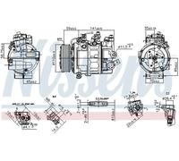 Nissens Air Conditioning Compressor 890755 – R134a PAG 46 – for VW Atlas/Teramont