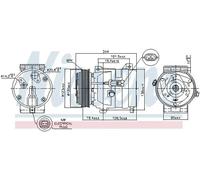 Air conditioning compressor R 134a PAG 46 89217 NISSENS for RENAULT VEL SATIS