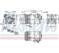Nissens Air conditioning compressor 89249 R 134a PAG 46 for Volvo 850 / 850 Estate