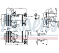 Nissens Aircon Compressor 89393 for eg. ALFA ROMEO 159 (2006) 2.4 JTDM etc