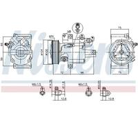 Air conditioning compressor R 134a PAG 46 89399 NISSENS for CITROËN PEUGEOT