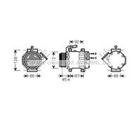 Air conditioning compressor R 134a PAG 46 FTAK366 AVA QUALITY COOLING for FIAT