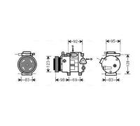 Air conditioning compressor R 134a PAG 46 HYAK239 AVA QUALITY COOLING for KIA