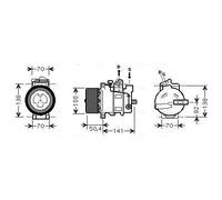 PRASCO MSAK431 Air conditioning compressor
