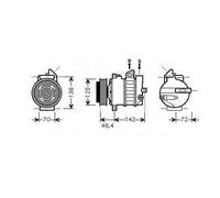 Air conditioning compressor R 134a PAG 46 MSAK437 AVA QUALITY COOLING