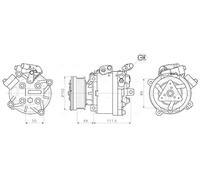 Air conditioning compressor R 134a PAG 46 MTAK294 AVA QUALITY COOLING