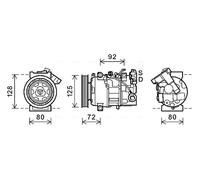 PRASCO RTAK489 Air conditioning compressor