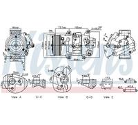 Air conditioning compressor R 134a PAG 46 YF 891069 NISSENS