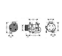 PRASCO HDAK208 Air conditioning compressor