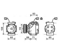 AVA COOLING SYSTEMS HDAK260 Air conditioning compressor