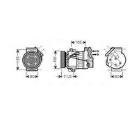 AVA COOLING SYSTEMS RTAK393 Air conditioning compressor