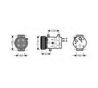 AVA COOLING SYSTEMS RTAK440 Air conditioning compressor