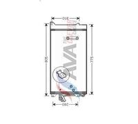 Air conditioning condense AVA COOLING VNA5244D for AUDI Q7 (4LB) 3 2006-2010