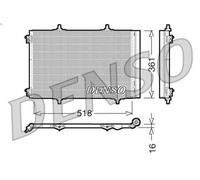 Air conditioning condense DENSO DCN07013 for CITROEN C2 (JM_) 1.6 2005-2009