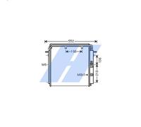 Air conditioning condense HIGHWAY AUTOMOTIVE 40108001 for AGROTRON 6.057 2007-