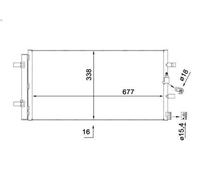 Air conditioning condense MAHLE AC 102 000S for AUDI A5 (8T3) 2 2008-2017