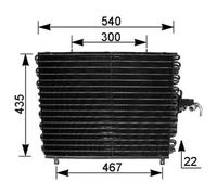 Air conditioning condense MAHLE AC 166 000S for E-CLASS (W124) 2 1993-1995