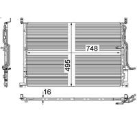Air conditioning condense MAHLE AC 271 000S for A8 D3 (4E2, 4E8) 3 2003-2010