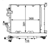 Air conditioning condense MAHLE AC 376 000S for OPEL ASTRA H (A04) 1.3 2005-2010