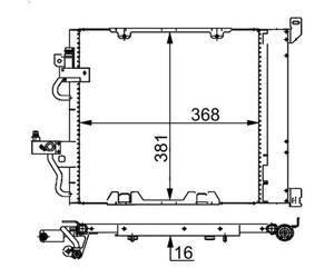 Air conditioning condense MAHLE AC 376 000S for OPEL ASTRA H (A04) 1.3 2005-2010