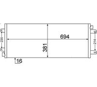 Air conditioning condense MAHLE AC 527 000S for MASTER II Van (FD) 3 2003-2006