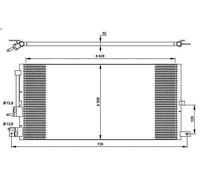 Air conditioning condense NRF 35885 for JAGUAR X-TYPE I (X400) 2 2003-2009