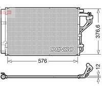 Air conditioning condenser DENSO DCN41010 for KIA CEE'D (JD) 1.4 2015-2018