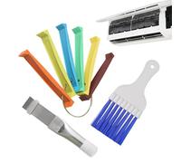 Air Conditioning Condenser Fin Comb - Condenser Cleaning Combs Stainless Steel, Stainless Steel AC Fin Comb - Different Brush Condensers Ac Coil Cleaner Air Refrigerator Finn Cleaner Evaporator