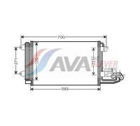AVA Aircon Condenser VN5209D for SEAT ALTEA (2004) 1.9 TDI etc