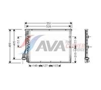 Air Conditioning Condenser Fits BMW 3 Coupe Convertible AVA Clever Choice BW5148