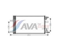 AVA Aircon Condenser OLA5499D for CHEVROLET CRUZE (2009) 1.8 DVVT etc