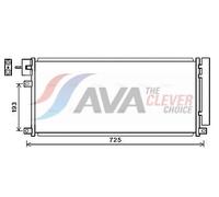 AVA Aircon Condenser OL5634D for OPEL MOKKA (2013) 1.4 ECOTEC etc