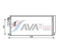 AVA Aircon Condenser OL5638D for OPEL MOKKA (2013) 1.7 CDTI etc