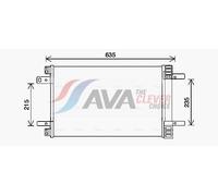 AVA Aircon Condenser CN5311D for CITROËN C4 PICASSO (2013) 1.6 E-HDI/HDI etc