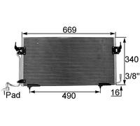 Air Conditioning Condenser Fits Citroën Berlingo Peugeot Partner MAHLE AC206000S