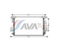AVA Aircon Condenser MT5210D for MITSUBISHI LANCER SPORTBACK (2007) 1.8 MIVEC et