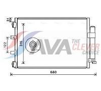 AVA Aircon Condenser FD5487D for FORD FOCUS (2011) 1.6 TDCI etc