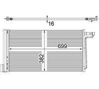 Air Conditioning Condenser Fits Ford C-Max Focus Grand C-Max MAHLE AC29000S