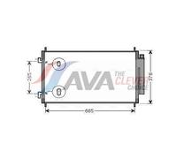 AVA Aircon Condenser HD5214D for Honda CR-V (2007) 2.2 I-CTDI