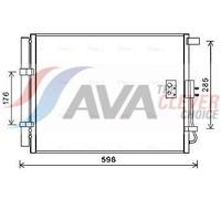AVA Aircon Condenser HY5373D for HYUNDAI I30 (2012) 1.6 CRDI/CRDI VGT etc