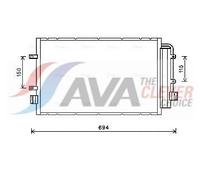AVA Aircon Condenser IV5127D for IVECO DAILY 40C11 (2012) 2.3 etc