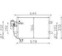 Mahle A/C condenser - AC351000S