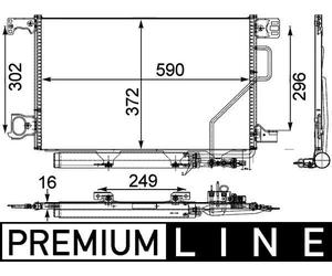 Air Conditioning Condenser Fits Mercedes-Benz C-Class CLC-Class MAHLE AC450000P