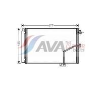 AVA Aircon Condenser MSA5450D for MERCEDES-BENZ C-SERIES W204 (2007) C180 1.6 KO
